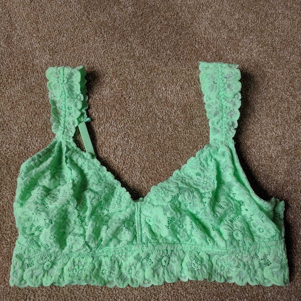 American Eagle Aerie Mint Green Lace Bralette